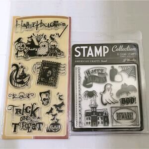 Inkadinkado TRICK OR TREAT Halloween Clear Stamp Set 99133 Retired